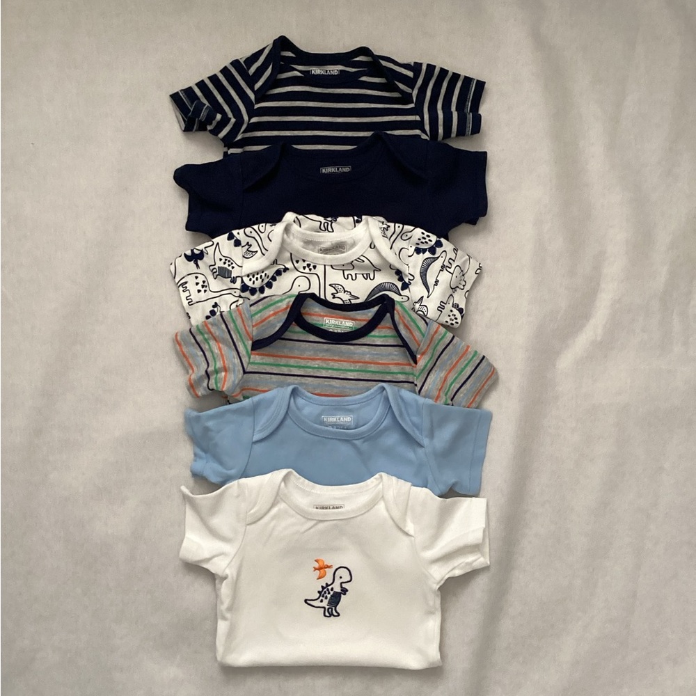 Kirkland Onesies Bundle (6), Size 9-12m